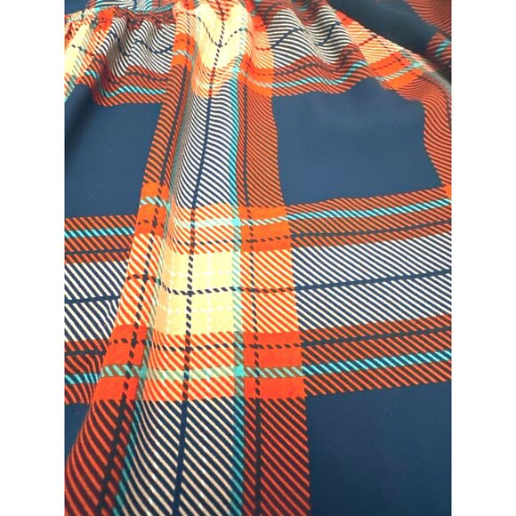 Copper Key Juniors XS Bell Sleeve Plaid Off Shoulder Ruffle Boho Blouse - Picture 10 of 10